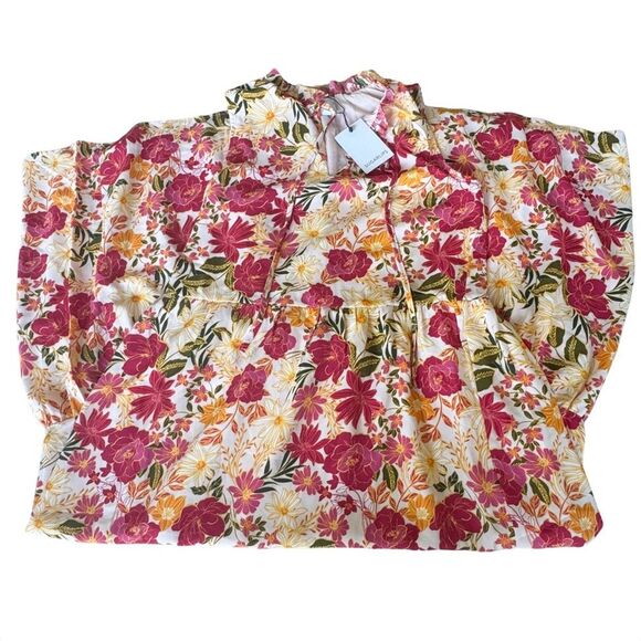 Sugarlips NWT Didion Floral Split Neck Tiered Maxi XS Sleeveless Relaxed Fit - Picture 8 of 12